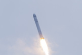 A SpaceX Falcon 9 rocket soars skyward after launching from Space Launch Complex 40 on Cape Canaveral Air Force Station in Florida at 10:10 a.m. EST on March 1, 2013, carrying a Dragon capsule filled with cargo toward the International Space Station. It is SpaceX's third Dragon flight to the station and second cargo mission for NASA.