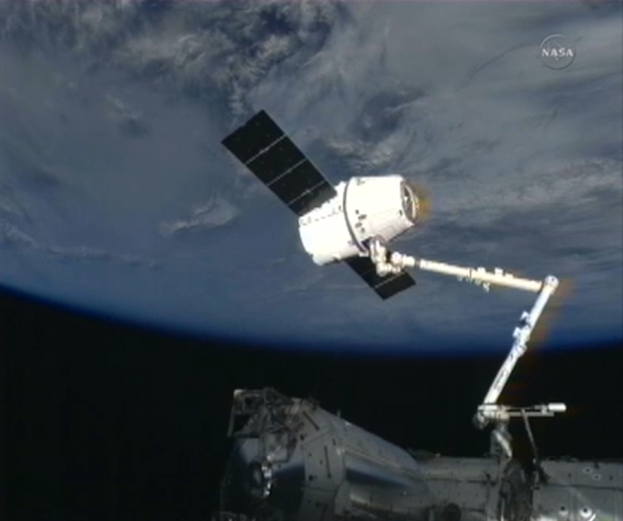 SpaceX Dragon Captured by ISS Crew: CRS-2