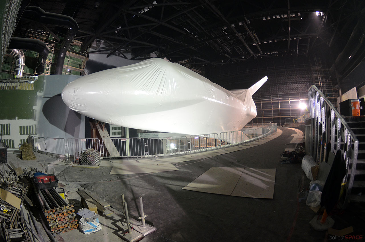 Shuttle Atlantis Displayed Under Construction
