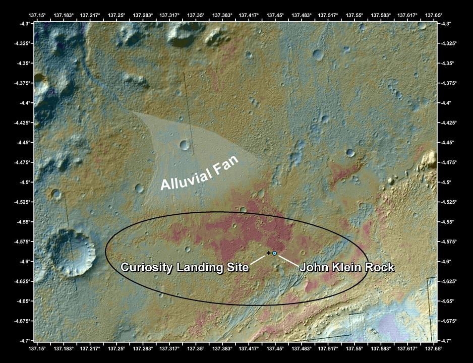 Location of John Klein Drill Site