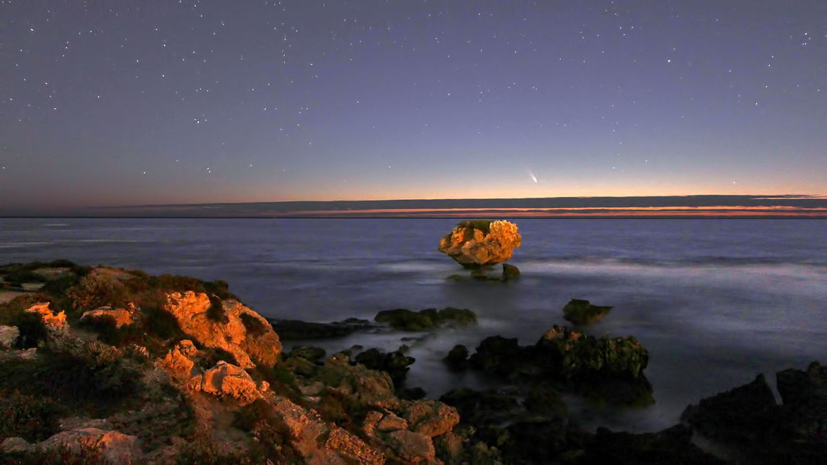 Comet Pan-STARRS Over the Indian Ocean