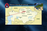 This NASA graphic depicts the landing site in Kazakhstan for NASA astronaut Kevin Ford and Russian cosmonauts Oleg Novitskiy and Evgeny Tarelkin, the Expedition 34 crew, who were returning to Earth on March 15, 2013.