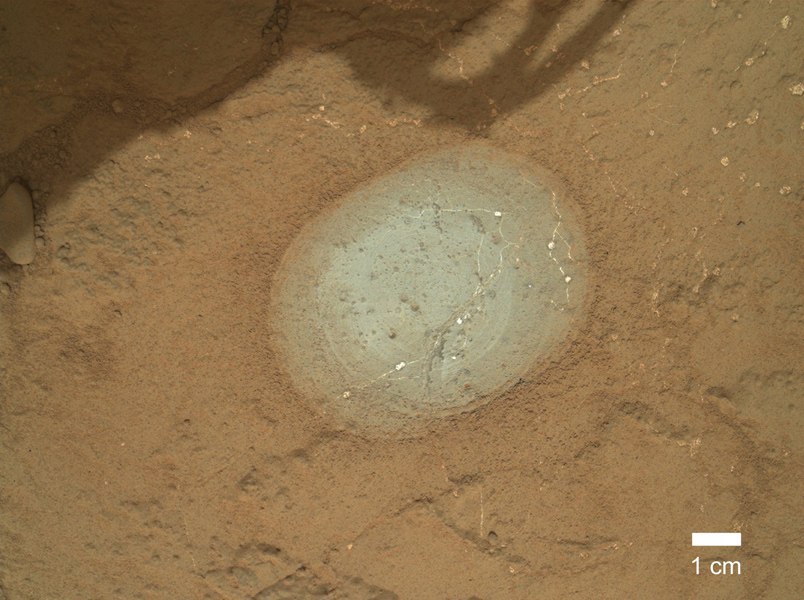 Target 'Wernecke' After Brushing by Curiosity