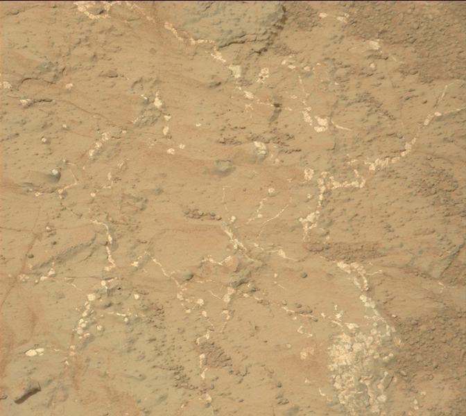 Veins and Nodules at 'Knorr' Target in 'Yellowknife Bay' of Gale Crater