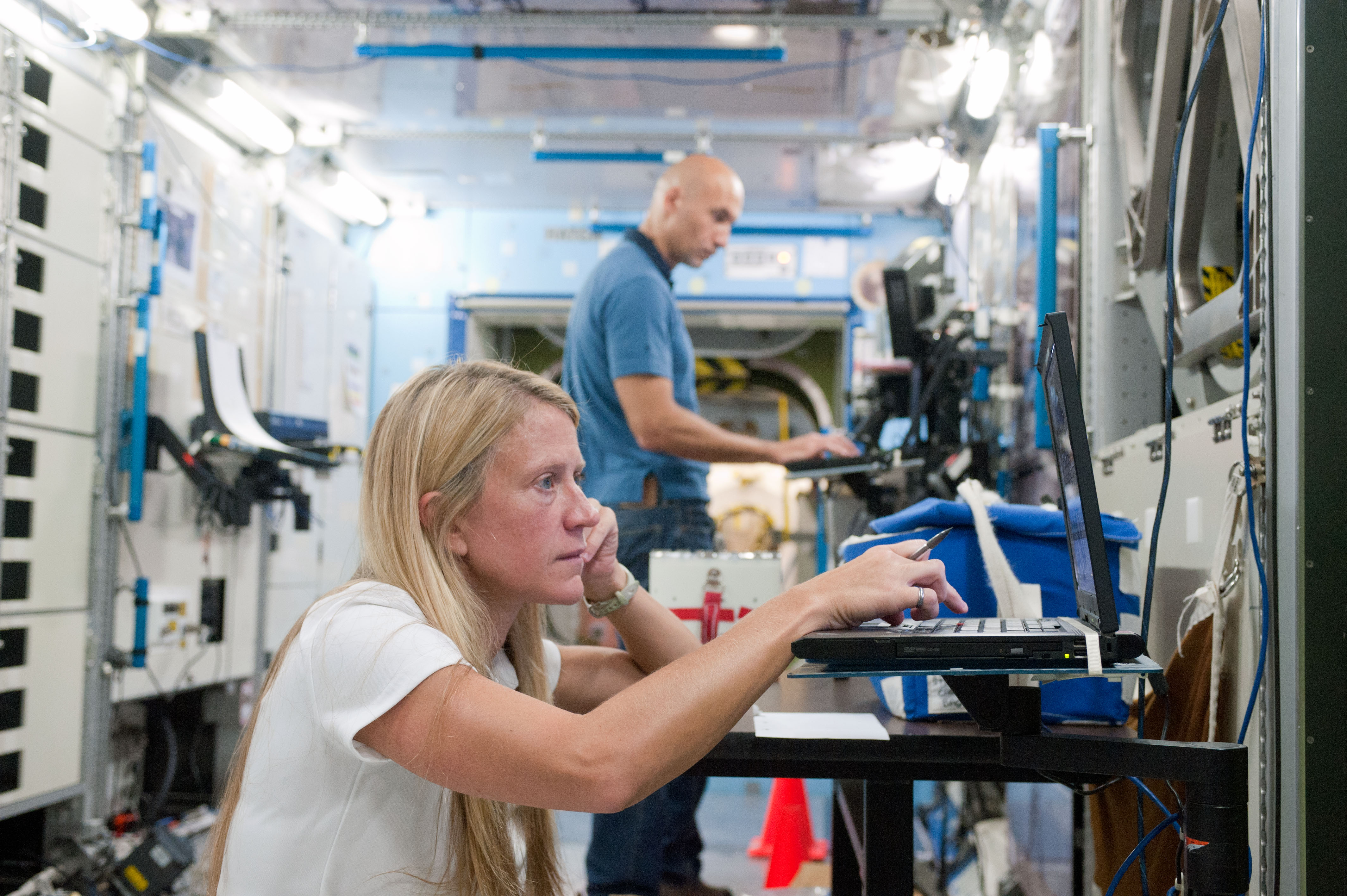 Astronauts Participate in Routine Training