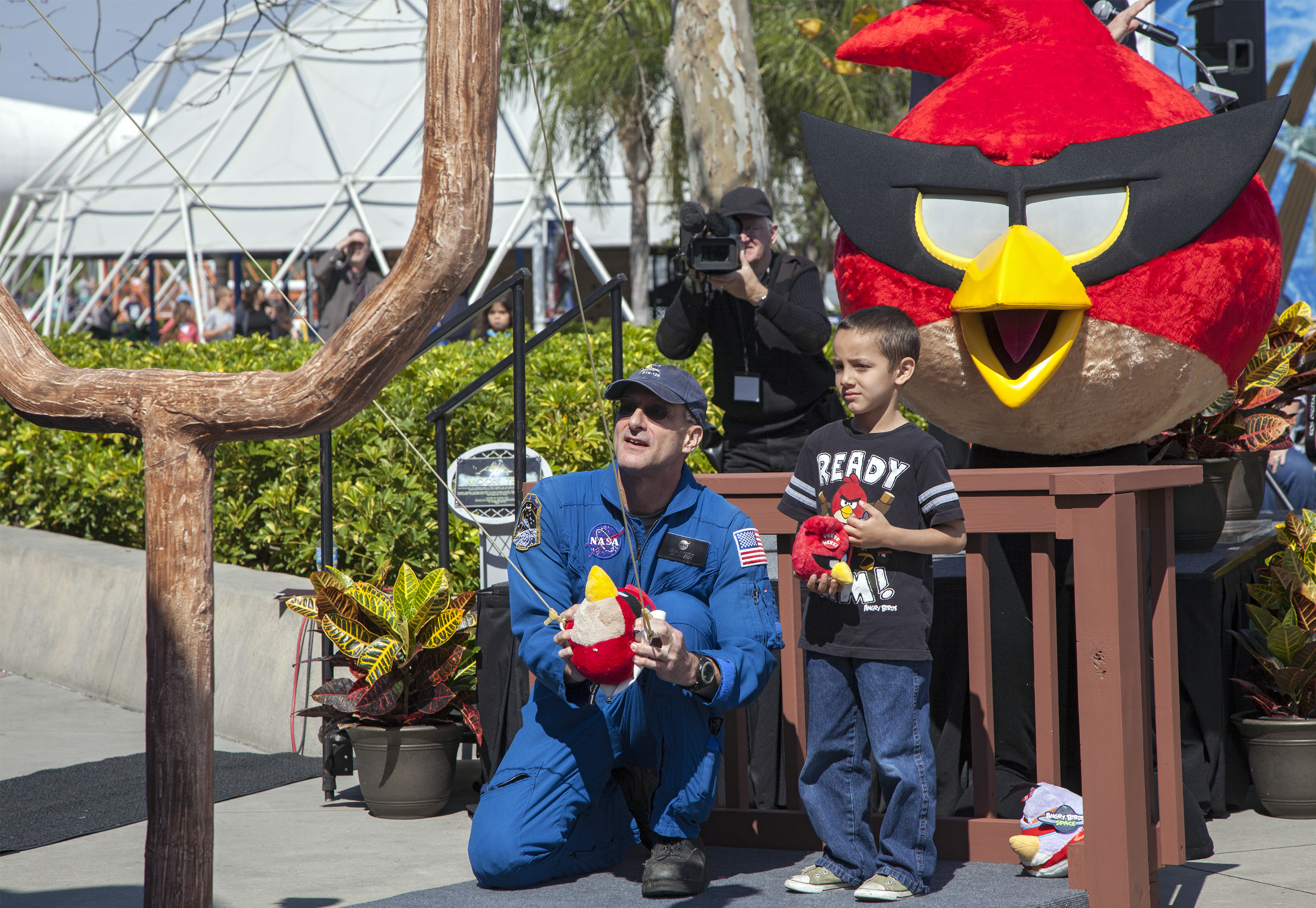 Don Pettit Launches Plush Angry Bird