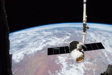 This image is one of a series of still photos documenting the process to release the SpaceX Dragon-2 spacecraft from the International Space Station on March 26, 2013.