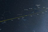 From now through October, comet ISON tracks through the constellations Gemini, Cancer and Leo as it falls toward the sun. Image released March 29, 2013.