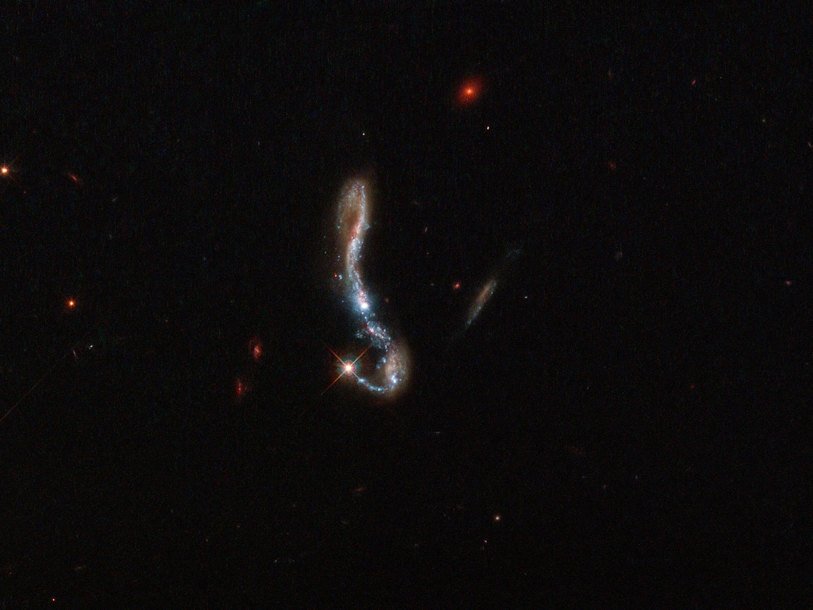 Light and Dust in Nearby Starburst Galaxy space wallpaper
