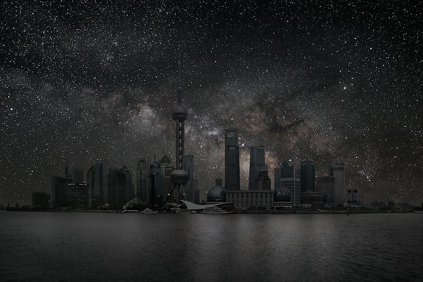 Shanghai Cityscape, Darkened Cities