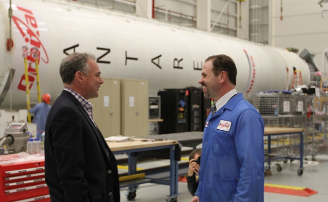 Senator Kaine Tours Wallops Flight Facility