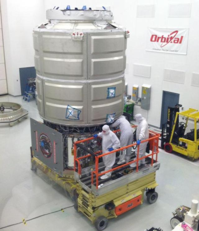 COTS Demo Cygnus Spacecraft Mated at Wallops