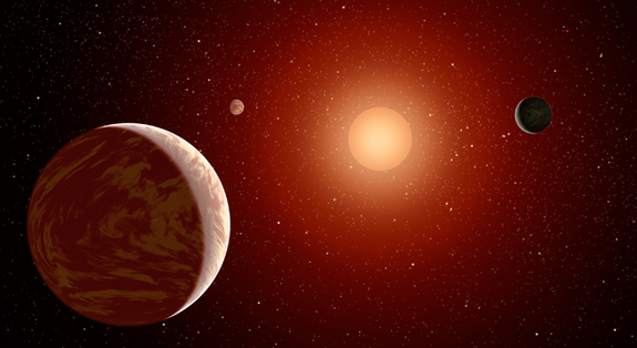 A planet’s habitability depends on much more than just its distance from its host star. This artist's concept illustrates a young, red dwarf star surrounded by three planets. Such stars are dimmer and smaller than yellow stars like our sun.