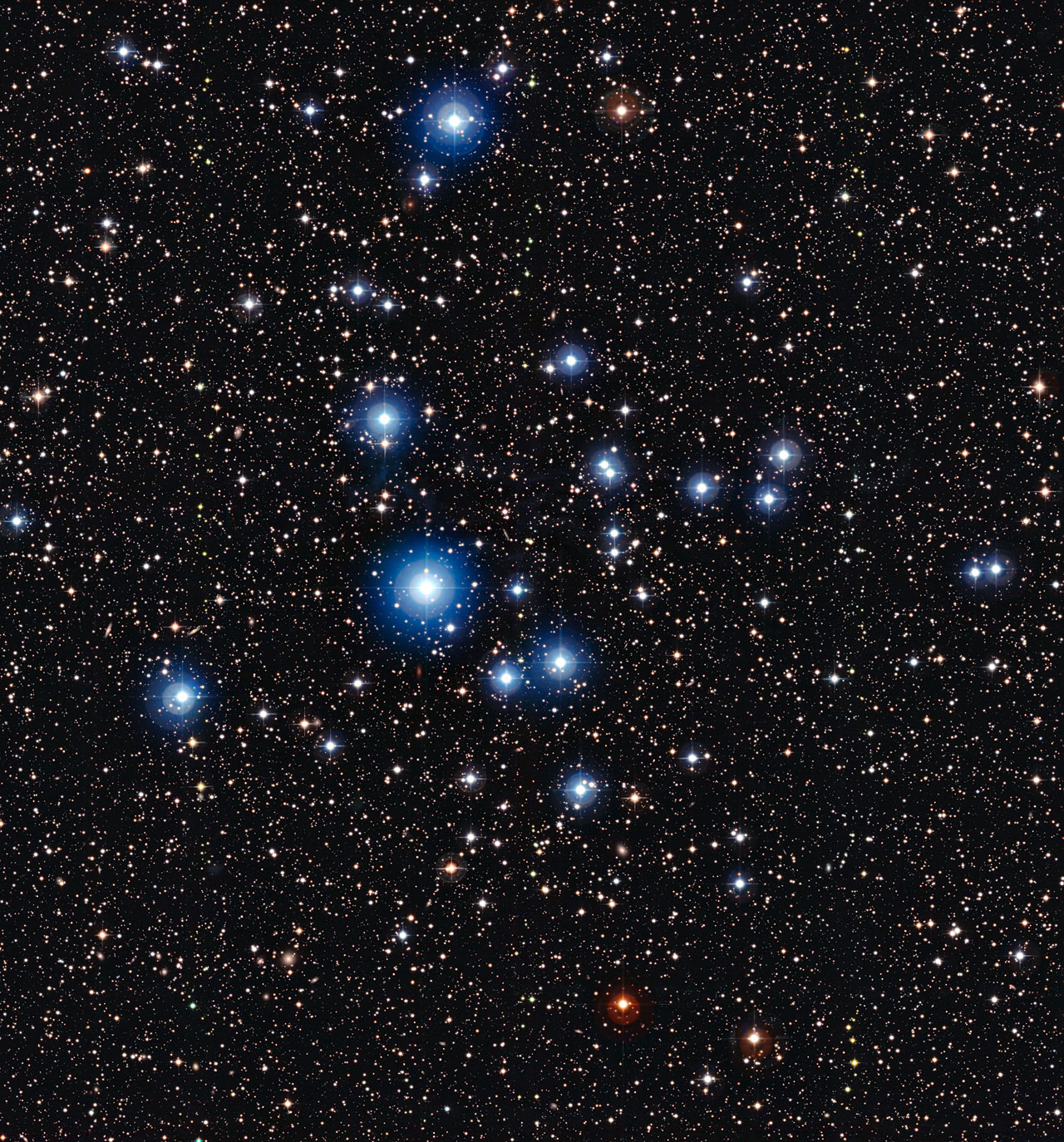 Young Blue Stars Shine in Cosmic Photo