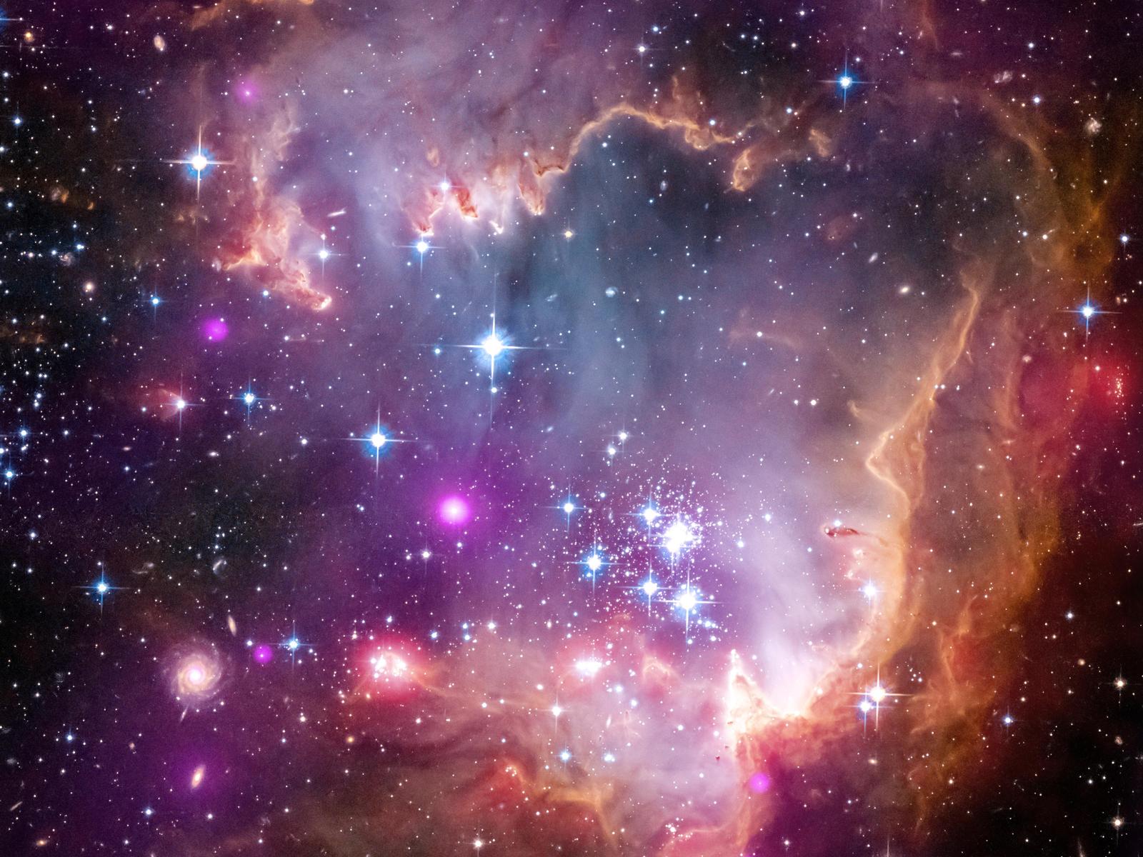 Wing of Small Magellanic Cloud space wallpaper