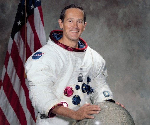 Charlie Duke was the voice on the radio talking to the Apollo 11 crew during landing. A few years later, he walked on the moon himself on Apollo 16.