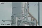 Orbital Sciences' Antares rocket first test flight was scrubbed on April 17, 2013, about 12 minutes before scheduled launch. An umbilical on the second stage prematurely disconnected.