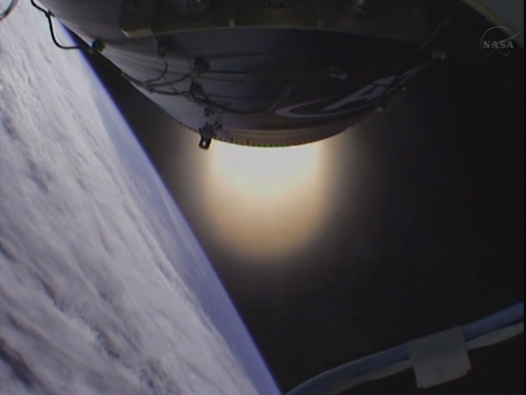 Antares Rocket Launch: Earth Below