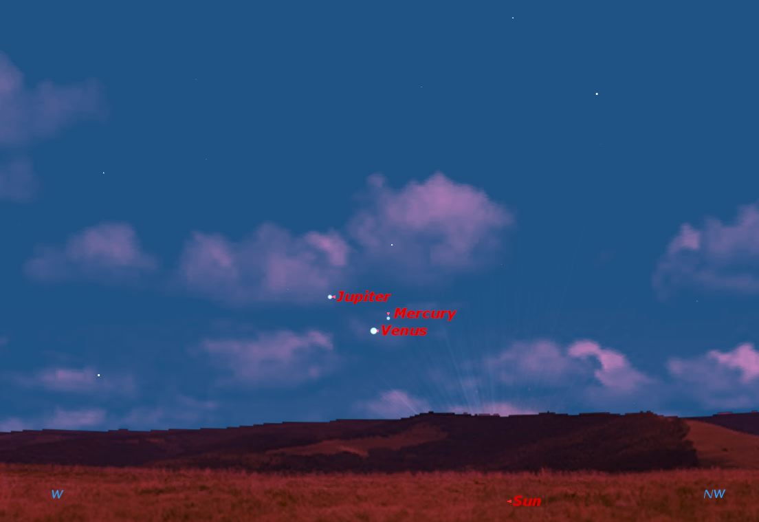 Venus and Mercury in Conjunction, May 2013