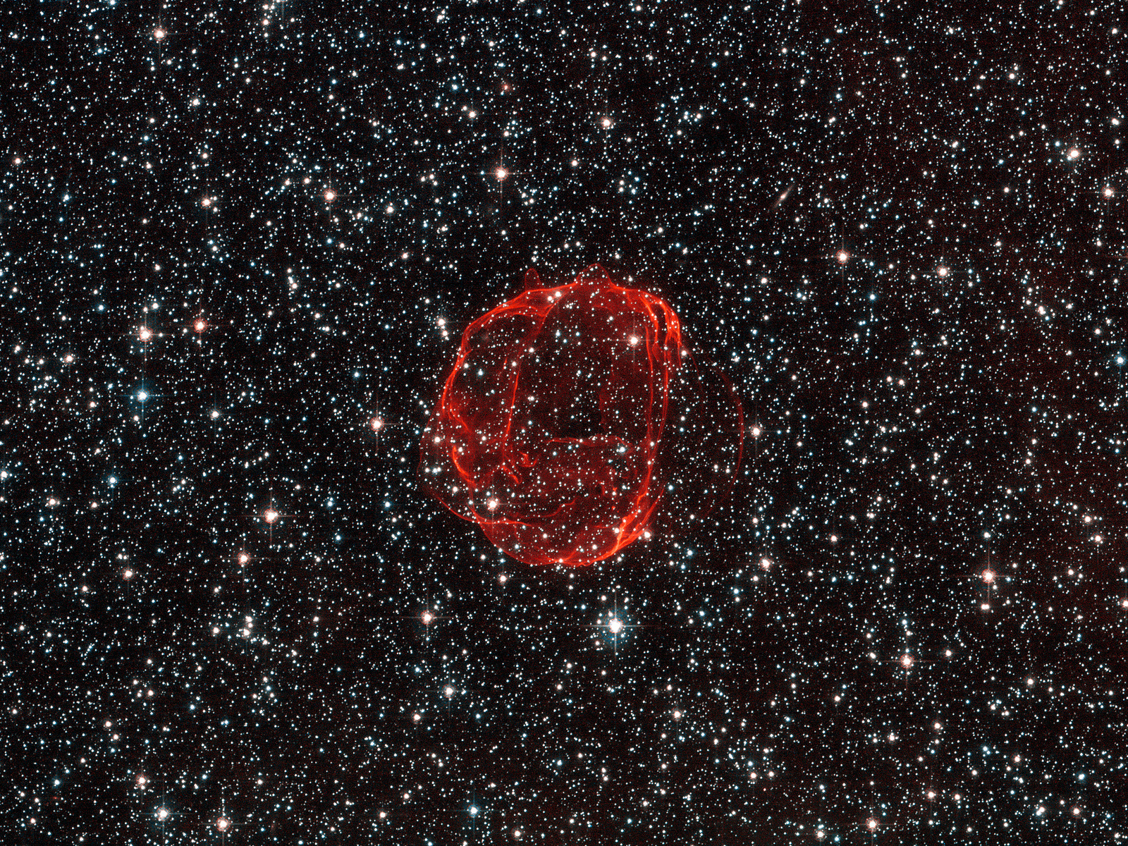 Remains of Star Supernova SNR 0519 space wallpaper