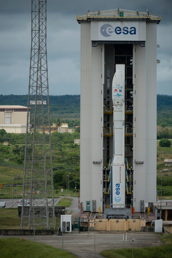 Fully Assembled Vega VV02 Rocket on Pad
