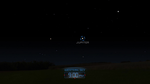Sky Map of Jupiter for Early May, 2013