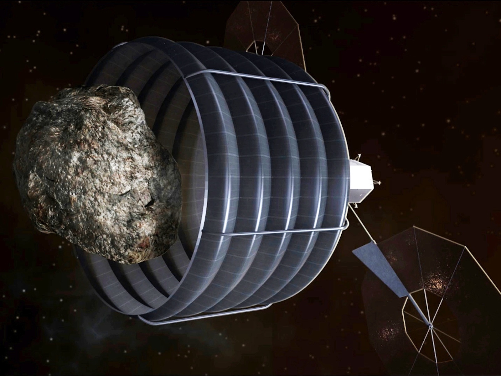 Asteroid Capturing Spacecraft Concept space wallpaper