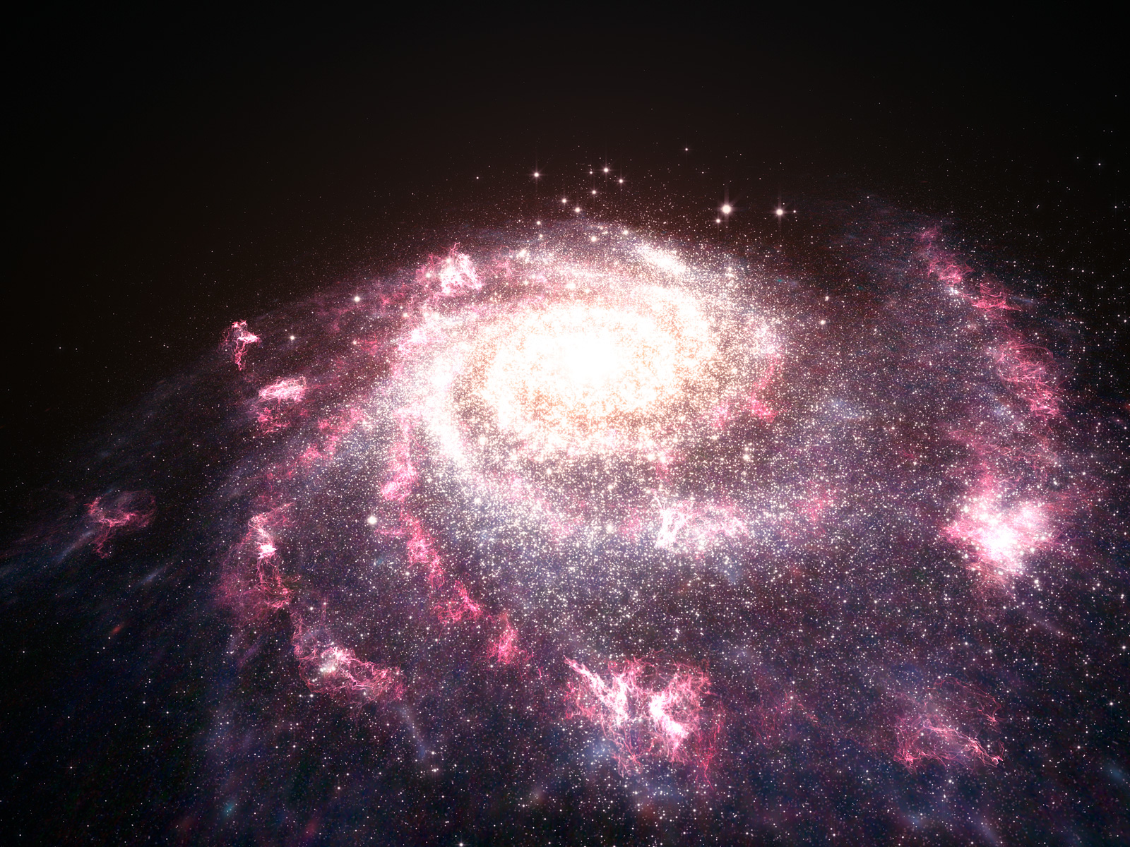 Galaxy Undergoing a Starburst Artist's Impression space wallpaper