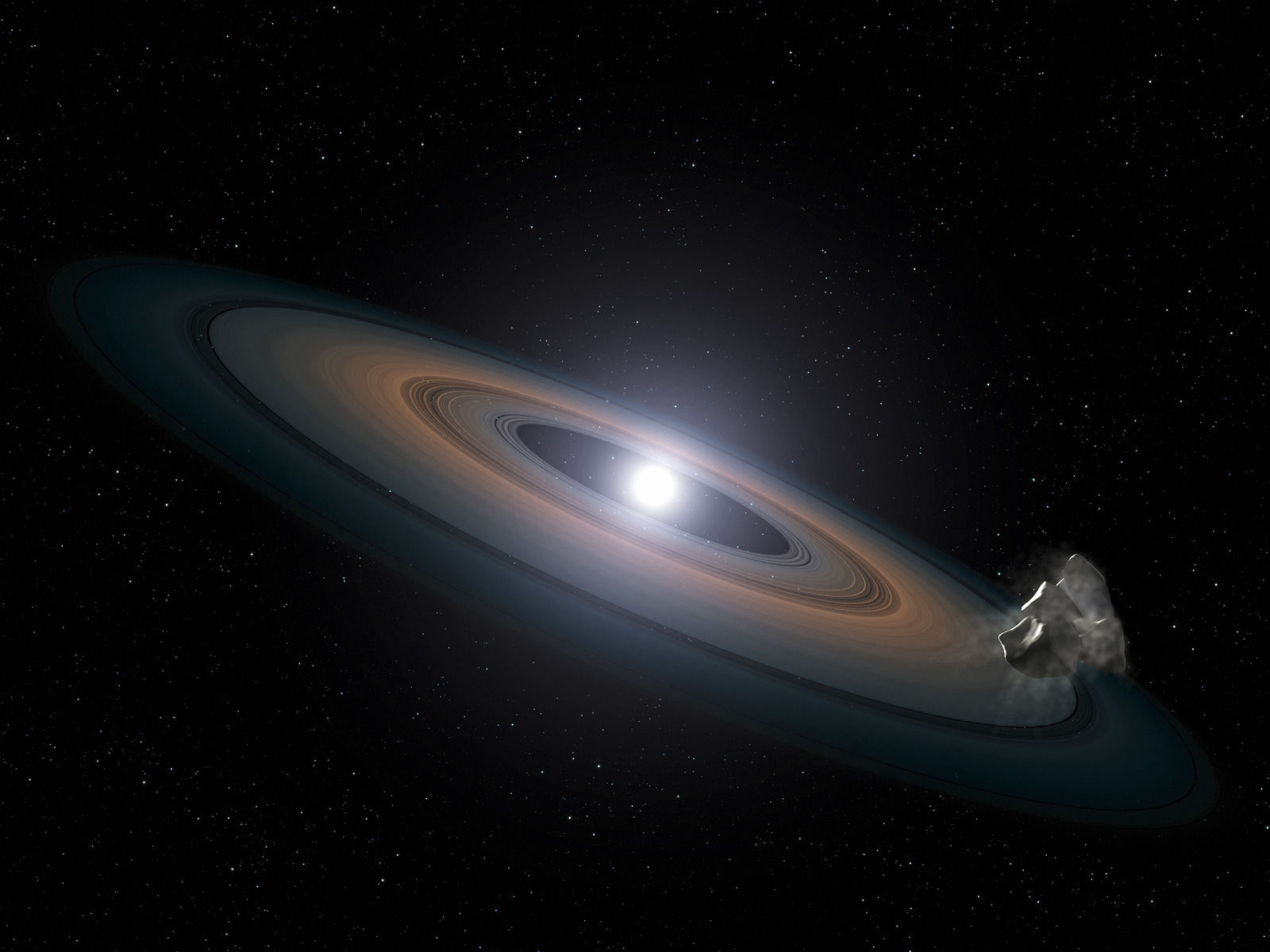 Debris Around White Dwarf Star space wallpaper