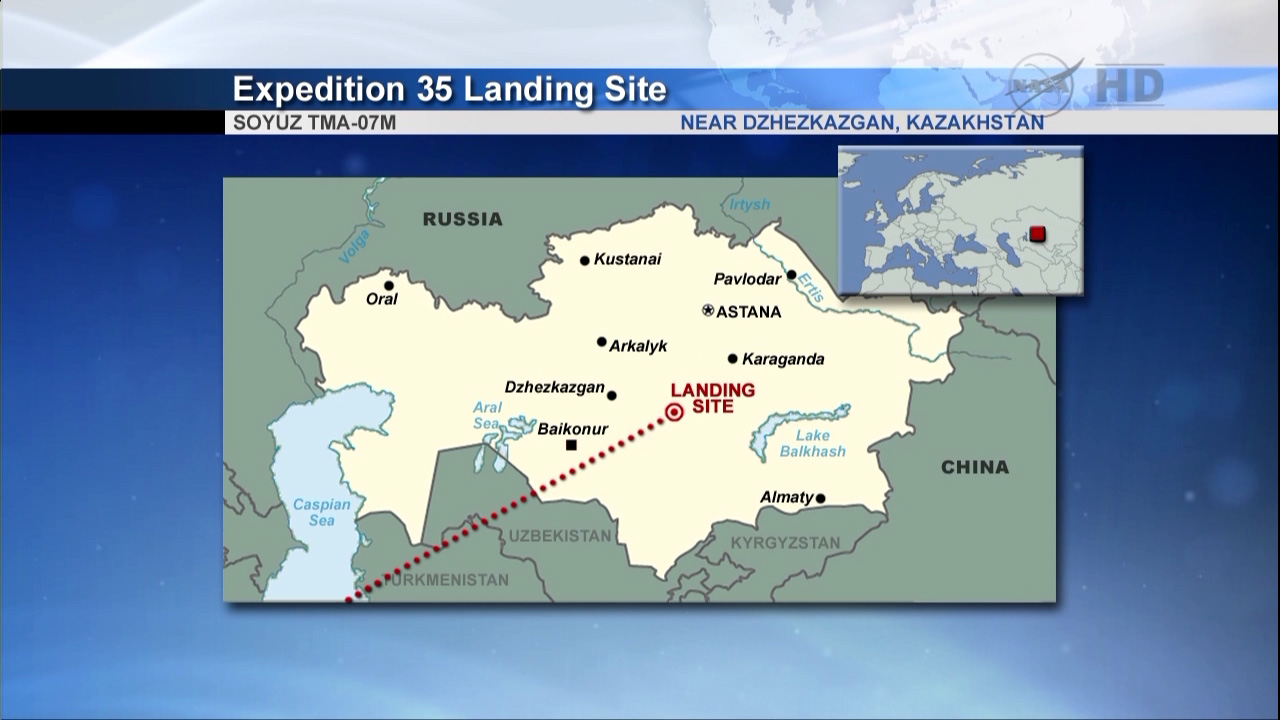 Space Station Expedition 35 Landing Site