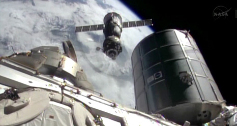 Soyuz Leaves Space Station: Expedition 35
