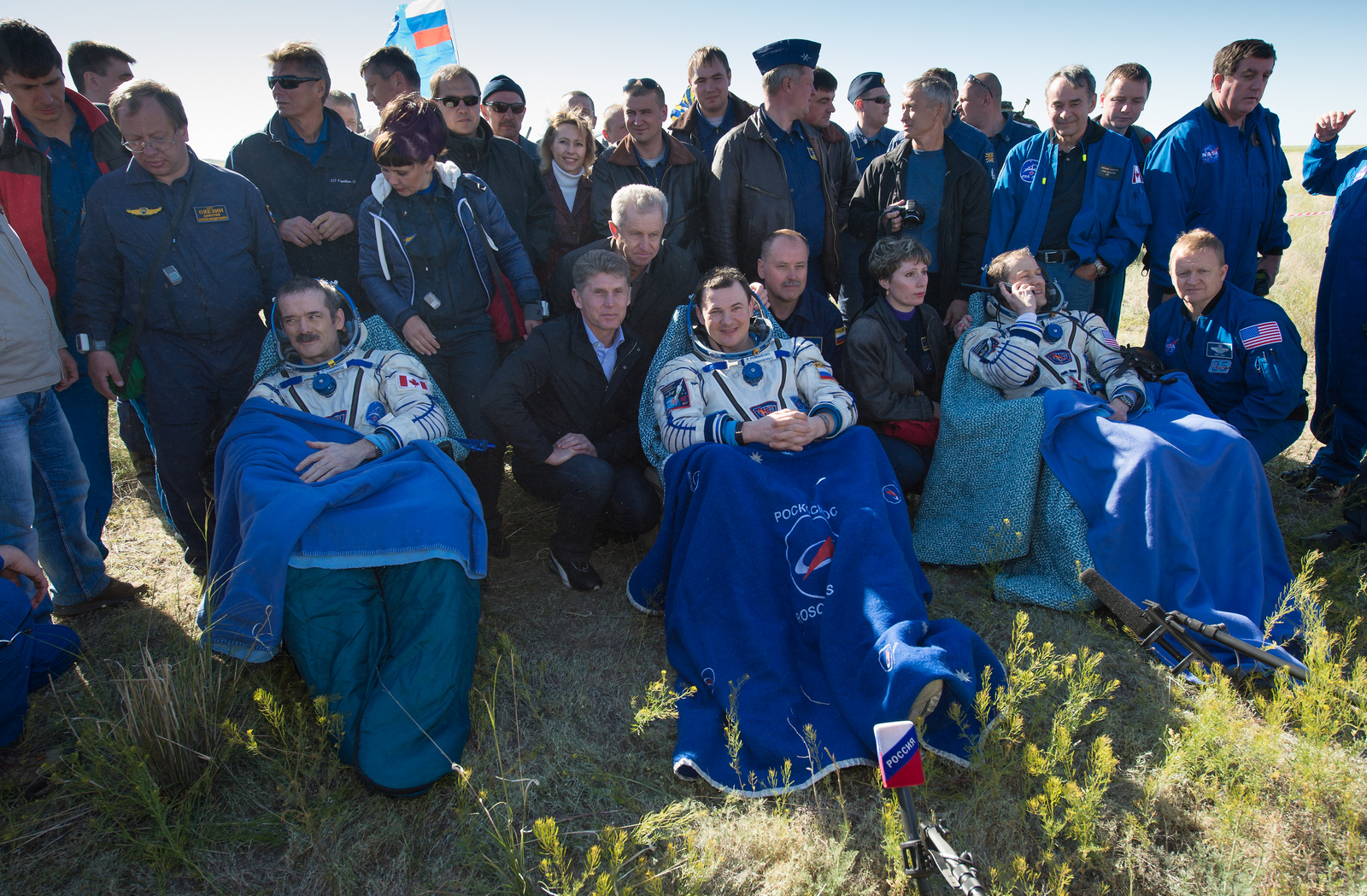 Astronauts Hadfield, Romanenko and Marshburn Return to Earth