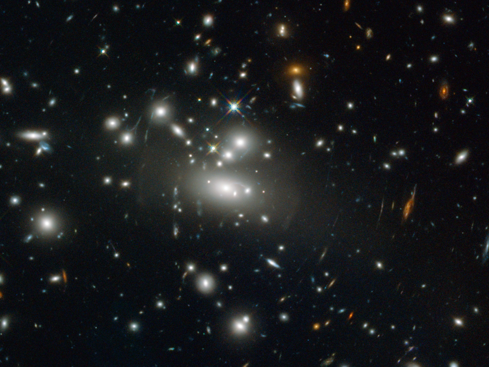 Galaxy Cluster Abell S1077 space wallpaper