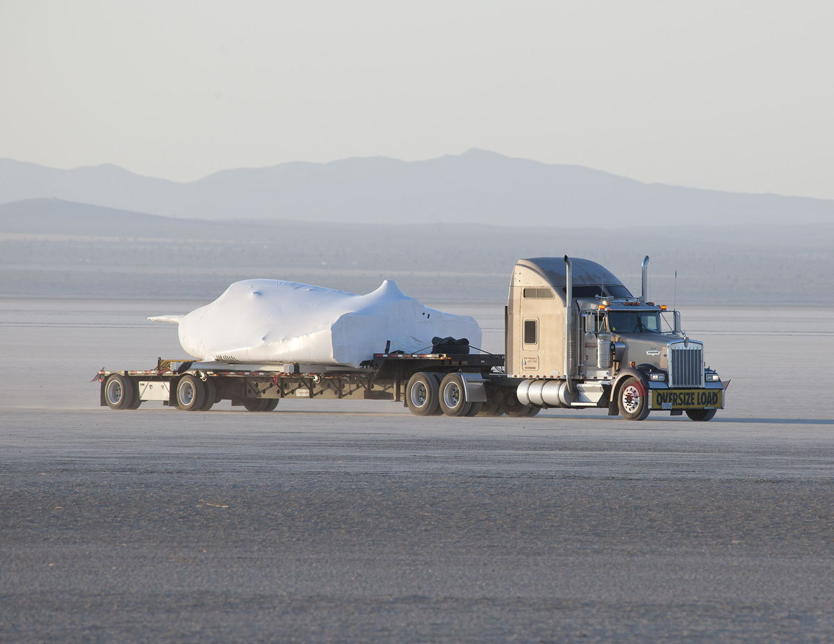 Private Space Plane Arrives in California for Key Flight Tests