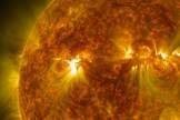 Sunspot AR1748 erupted with a medium-class M3.2 flare on May 17, 2013.