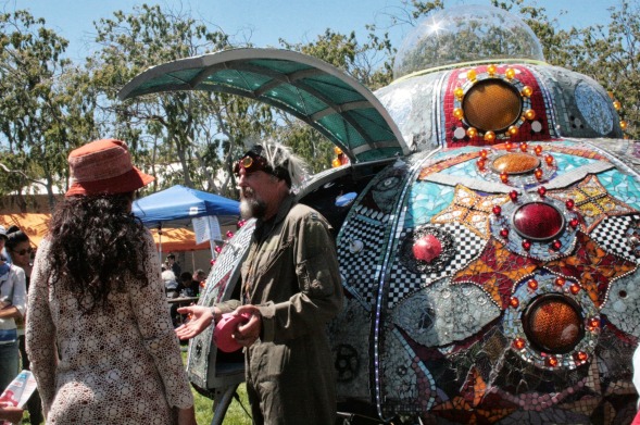 Beaded Spaceship: Maker Faire Bay Area 2013
