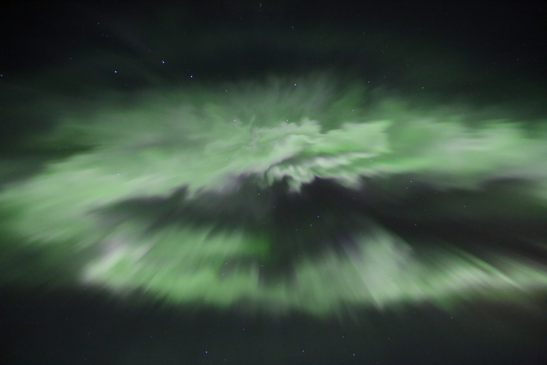 Aurora Over Alaskan Mountain