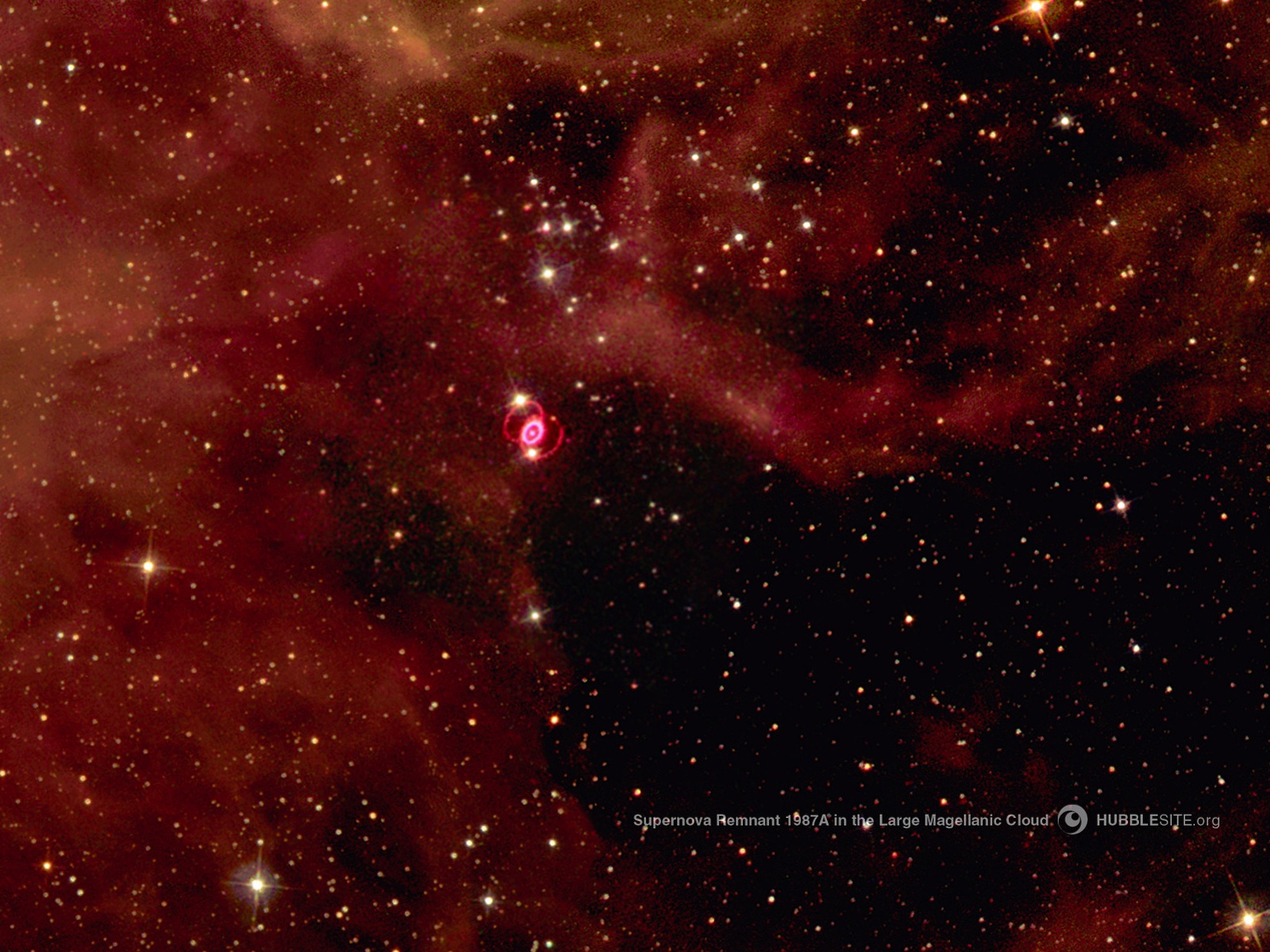 supernova 1987A in the large magellanic cloud space wallpaper