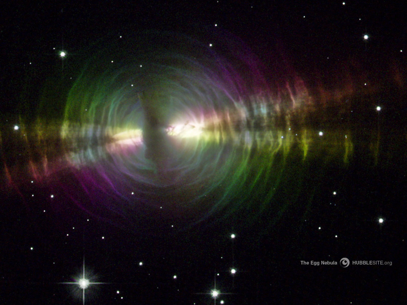 Rainbow Image of Egg Nebula space wallpaper