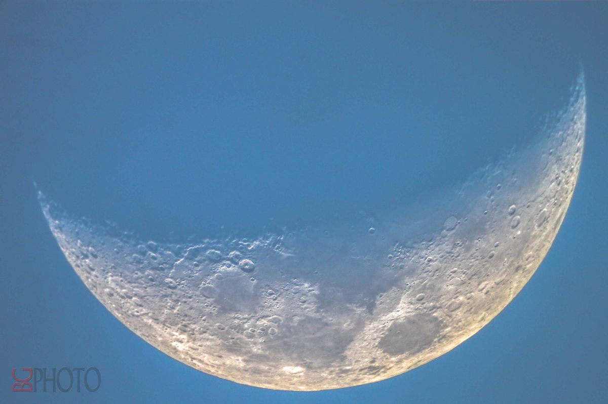 29% Waxing Crescent Moon Over Tucson, AZ