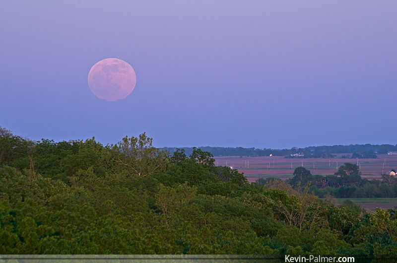 Moonrise Seen From Mason City, IL