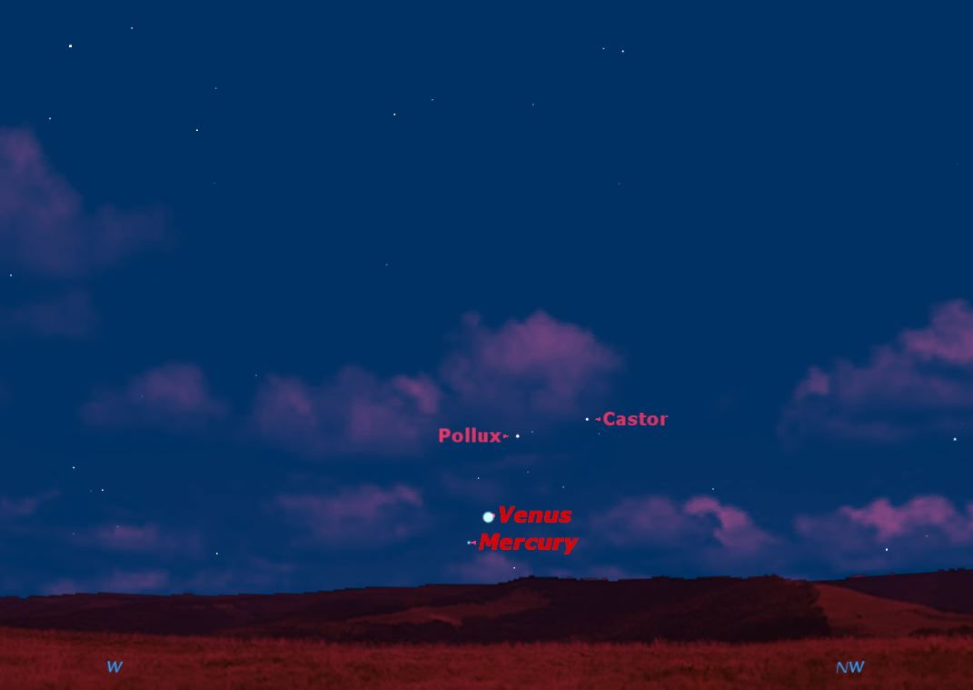 Venus and Mercury in Conjunction, June 2013