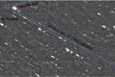 Asteroid P/2010 A2's long tail stretches nearly three times the distance from the Earth to the moon, images from the WIYN telescope in Arizona reveal.