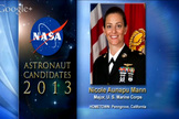NASA's astronaut candidates for 2013, including Nicole Aunapu Mann, were announced on June 17, 2013.