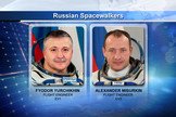 Russian cosmonauts Fyodor Yurchikhin and Alexander Misurkin will spend six hours working outside the International Space Station during a spacewalk on June 24, 2013.