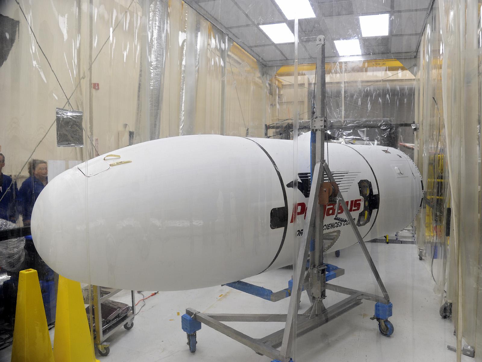Payload Fairing Moved for Installation