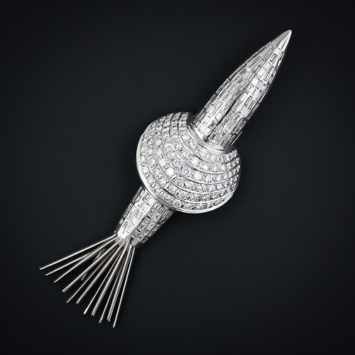 Rocket Ship Brooch