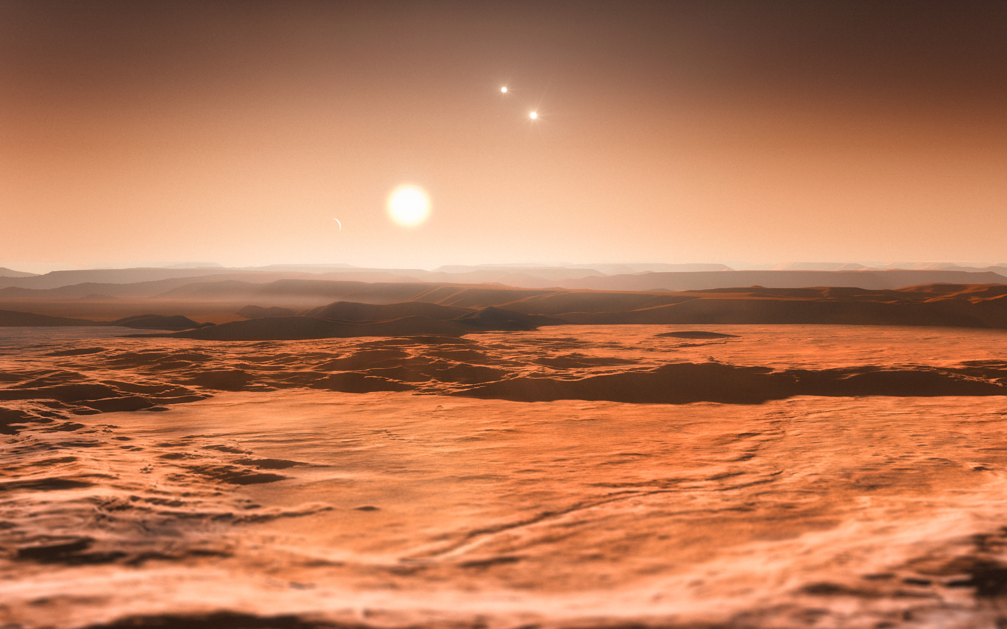 Artist Impression of Gliese 667C Star System