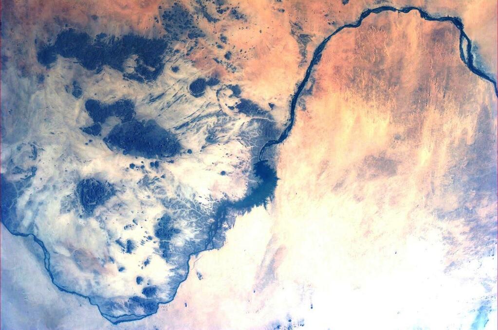 Nile River Flowing in Sudan