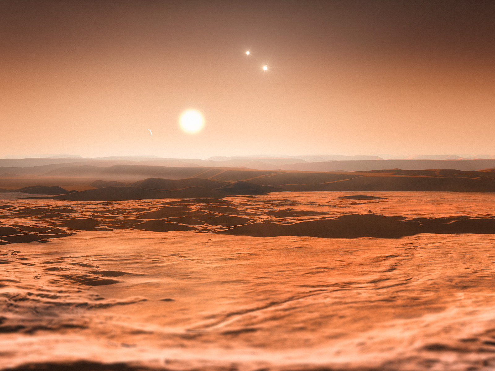 Artist Impression Gliese 667C System space wallpaper